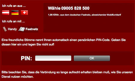 Visit-X-Telefonzugang