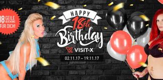Visit-X feiert den 18. Geburtstag