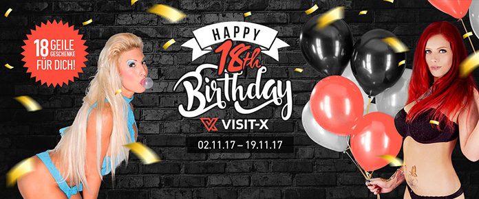 Visit-X feiert den 18. Geburtstag
