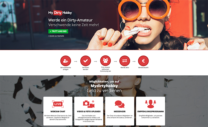 Cam Model bei mydirtyhobby werden